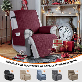 VANSOFY recliner cover with right-side pocket for remotes and phones
