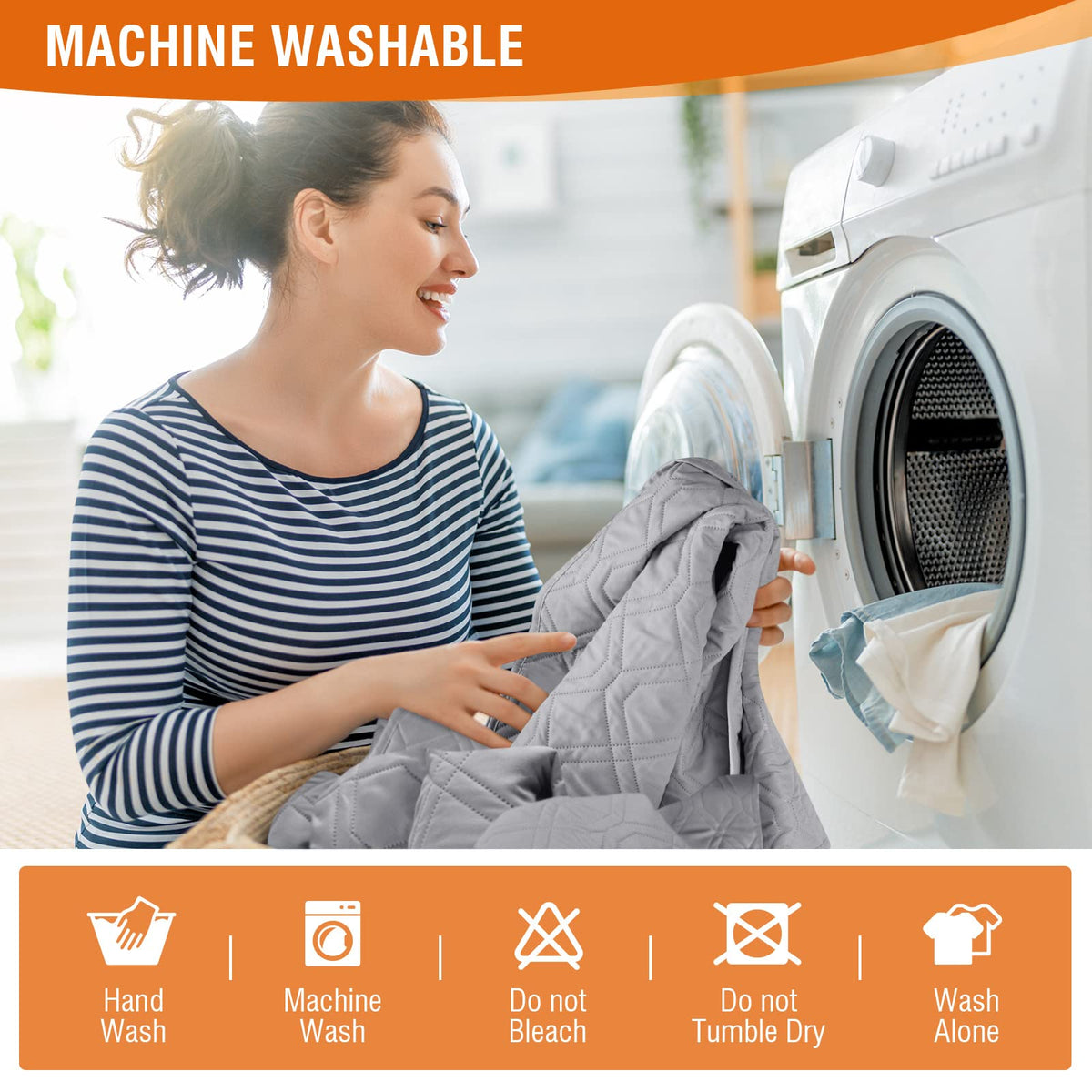 VANSOFY recliner cover washable fabric maintains softness after washing