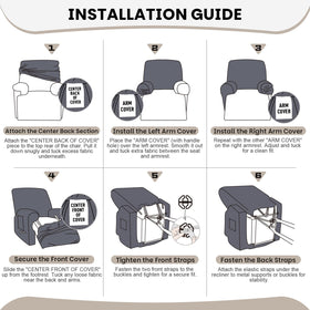 VANSOFY recliner stretch fabric closeup gray shows soft, flexible upholstery.