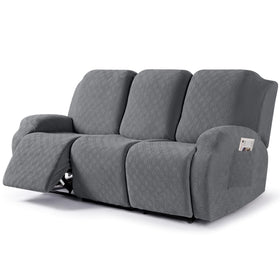 VANSOFY recliner left-part in dark gray protects edges.