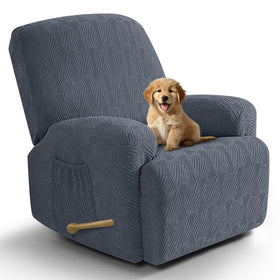 VANSOFY recliner seat cover gray provides snug protection for daily use.