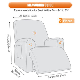 VANSOFY recliner slipcover stretch fabric close-up highlighting elasticity.