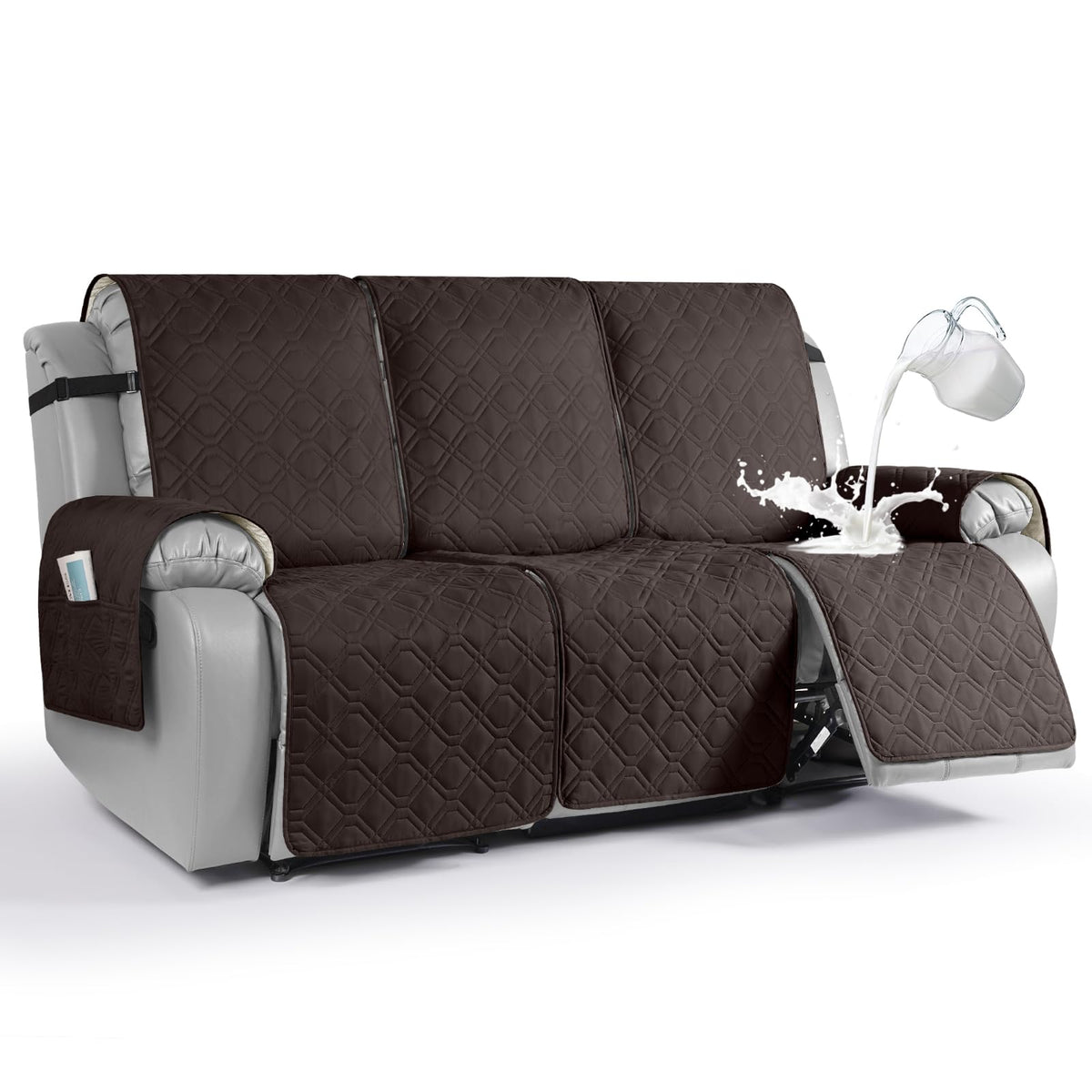 VANSOFY waterproof recliner couch cover material closeup showing durable layers for pets and spills