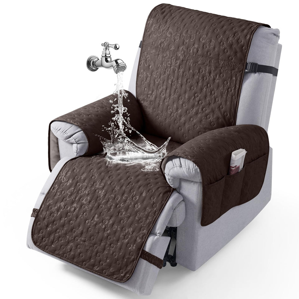 VANSOFY recliner cover with waterproof fabric protects against spills while you relax.