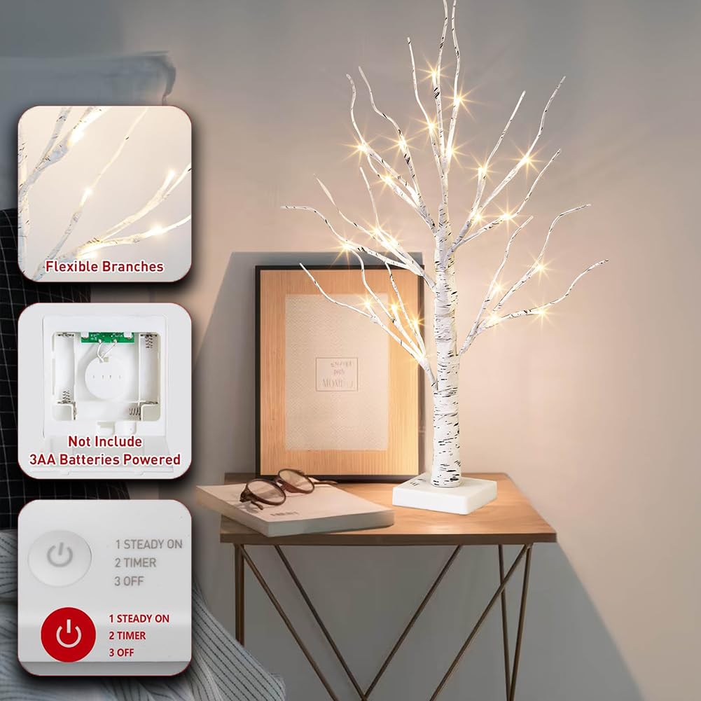 Vanthylit white birch tree enhances bedroom and dining room ambiance.