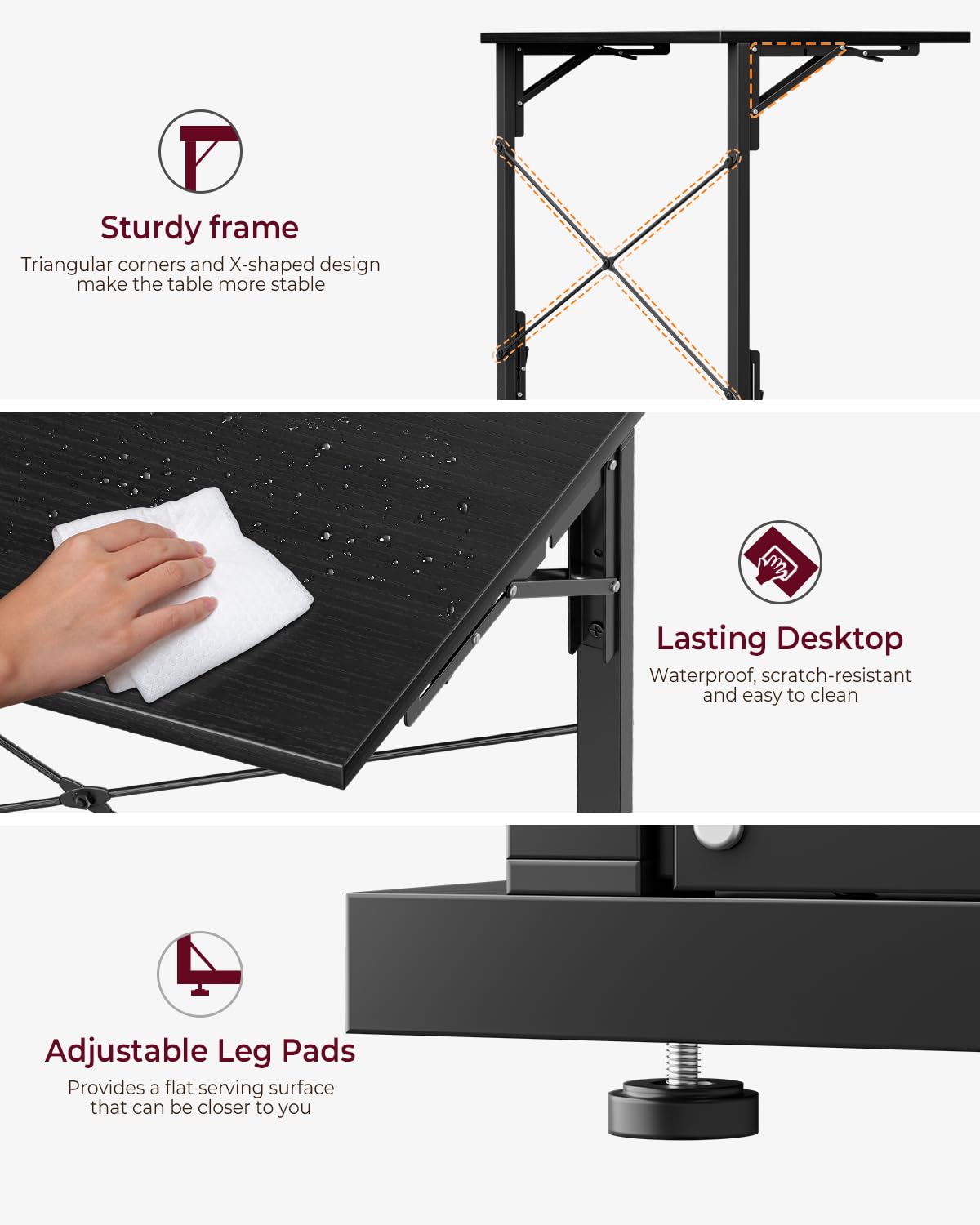 Vantic 31.5-inch folding desk for portable travel.