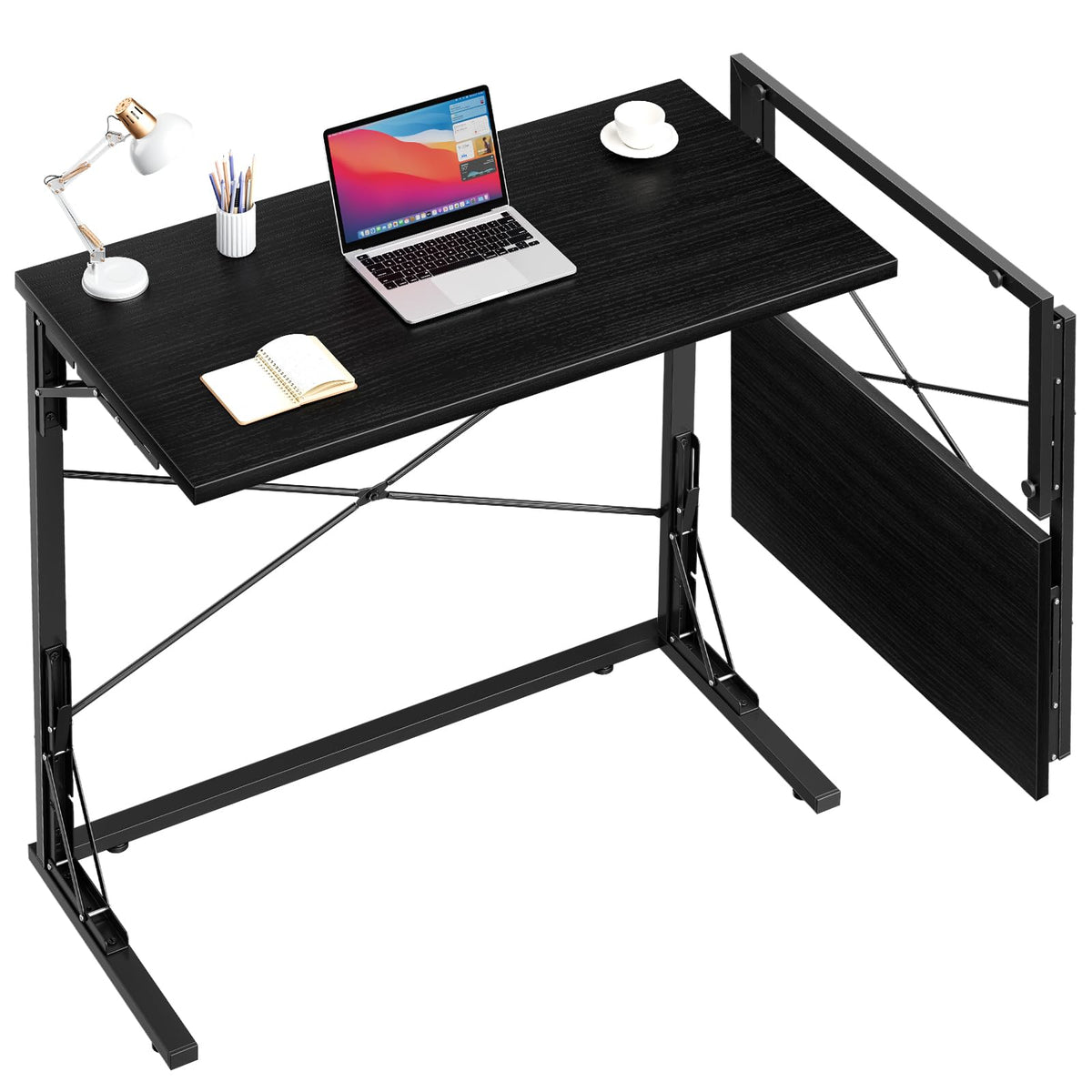 Vantic 31.5-inch folding desk front view, ideal for small spaces and meals.
