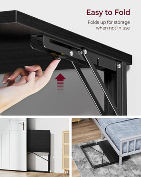 Vantic 31.5-inch folding desk in living room setup.