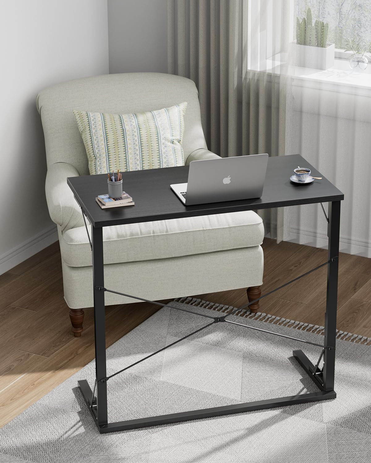 Vantic 31.5-inch folding desk laptop use on couch.