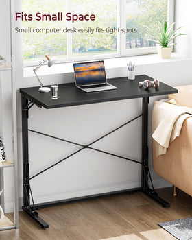 Vantic 31.5-inch folding desk top close-up, scratch-resistant MDF.