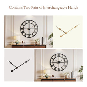 Vantic battery-operated metal clock combines durability with sleek modern style.