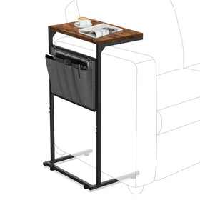 Vantic C-Shaped End Table under sofa for quick laptop access