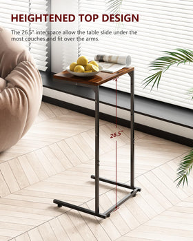 Vantic End Table shows compact 16x11-6x28 inches for small spaces