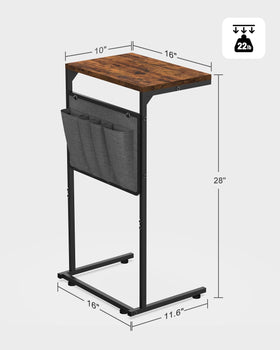 Vantic End Table with storage bag keeps clutter organized