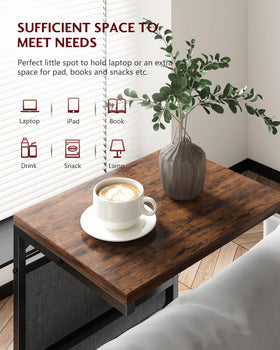 Vantic End Table with storage pocket holds remotes and magazines
