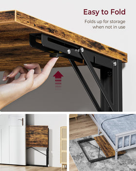 Vantic folding desk in bedroom setup as compact workspace