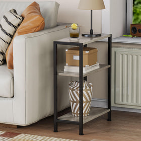 Vantimo 3-Tier Side Table assembly kit image highlights simple setup and sturdy frame.