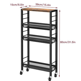 Vantimo Slim Rolling Cart bathroom toiletries kept neatly within reach