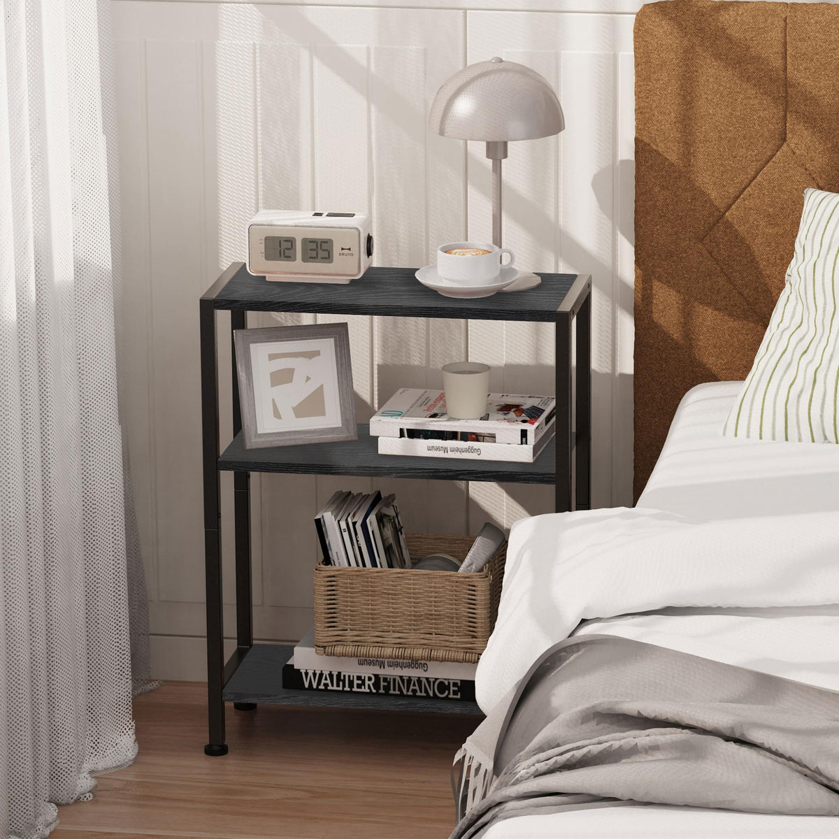 Vantimo three-tier design showcased for stacked storage and decor.