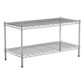 VANZBON 2-tier shelving front view for sturdy, organized storage.