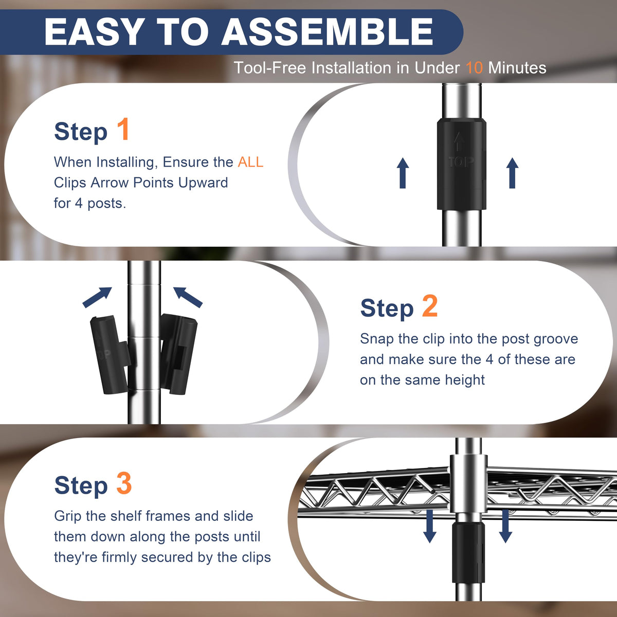 VANZBON garage-sturdy shelf keeps bulky gear within reach.