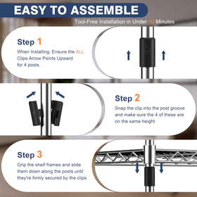 VANZBON lockable wheels enable stable, smooth repositioning.