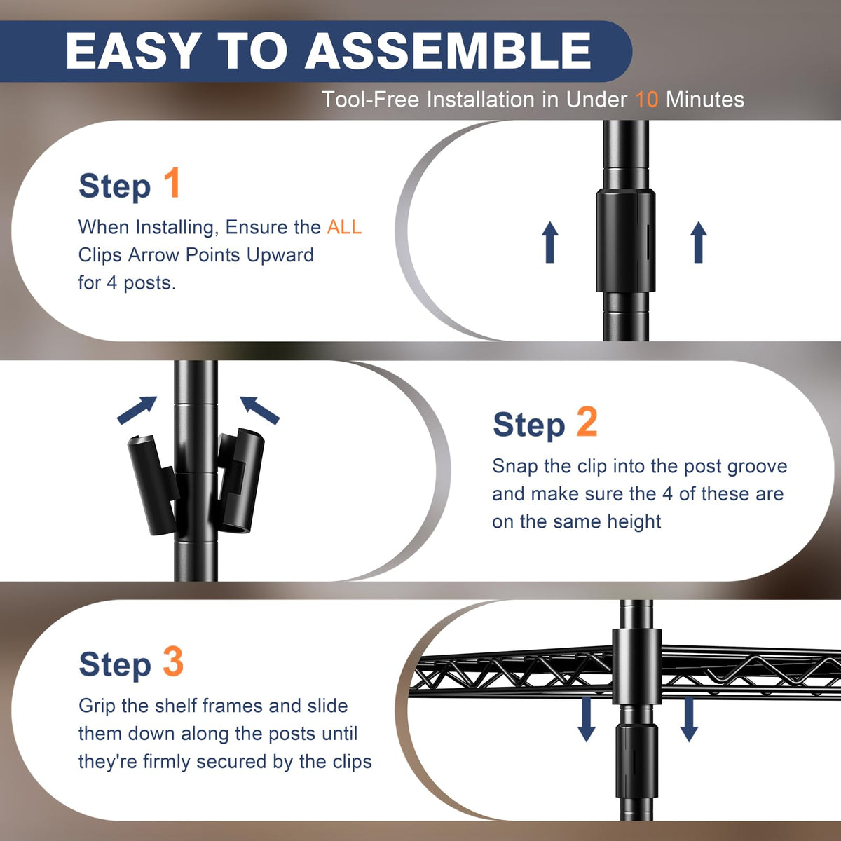 VANZBON tool-free assembly promises quick setup out of the box.