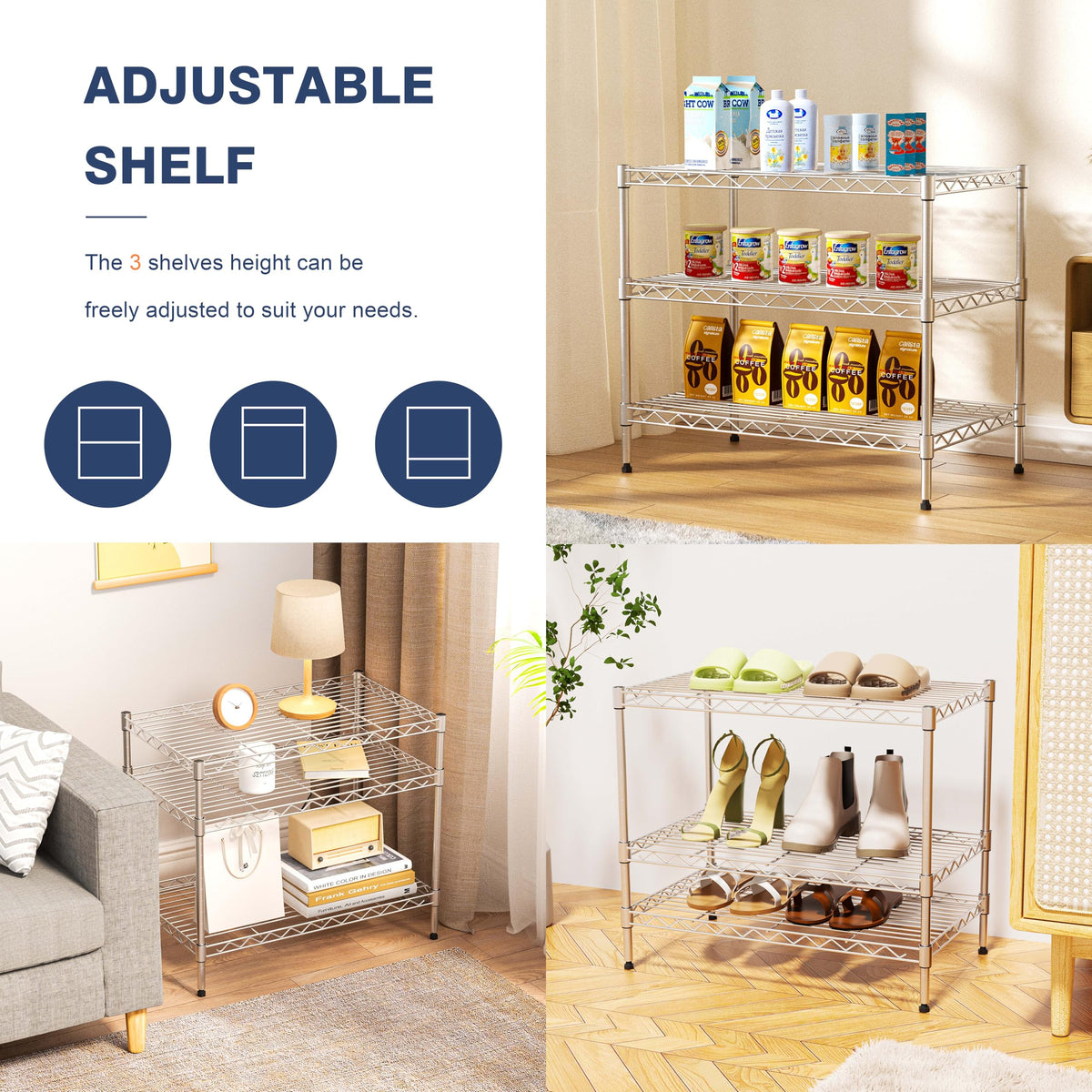 VANZBON wheeled storage unit showing easy mobility around spaces.