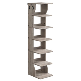 VASAGLE 7-tier narrow shoe rack saving space in a small hallway.