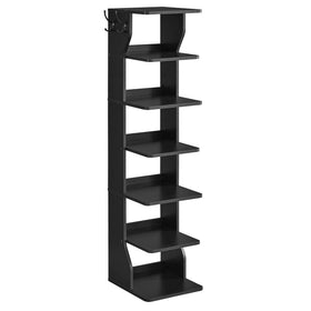 VASAGLE 7-tier shoe rack top view highlights compact, space-saving design.