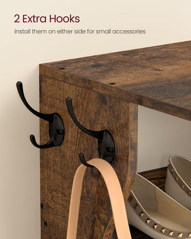 VASAGLE raised-back design prevents wall marks and keeps shoes in place