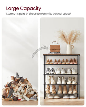 VASAGLE adjustable feet ensure stability on uneven floors.