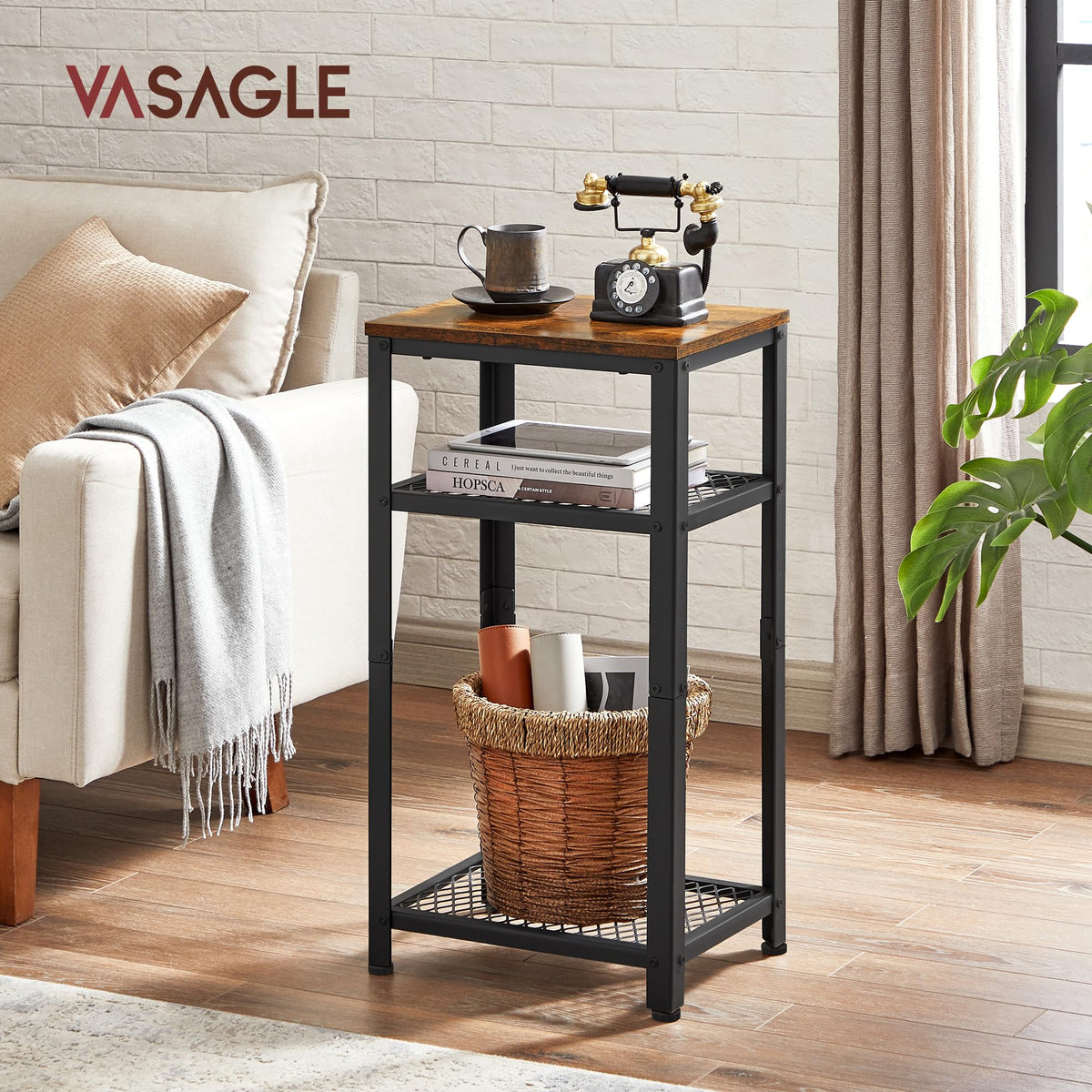 VASAGLE adjustable feet prevent wobble and protect floors on uneven surfaces.