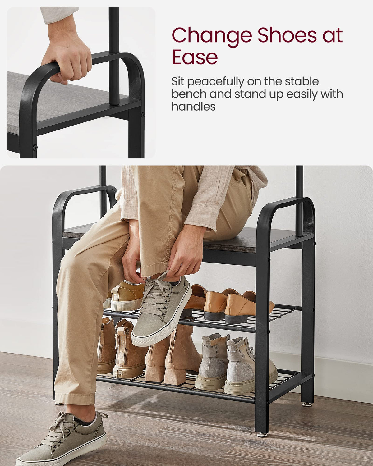 VASAGLE assembly instruction video guides quick, tool-free setup.