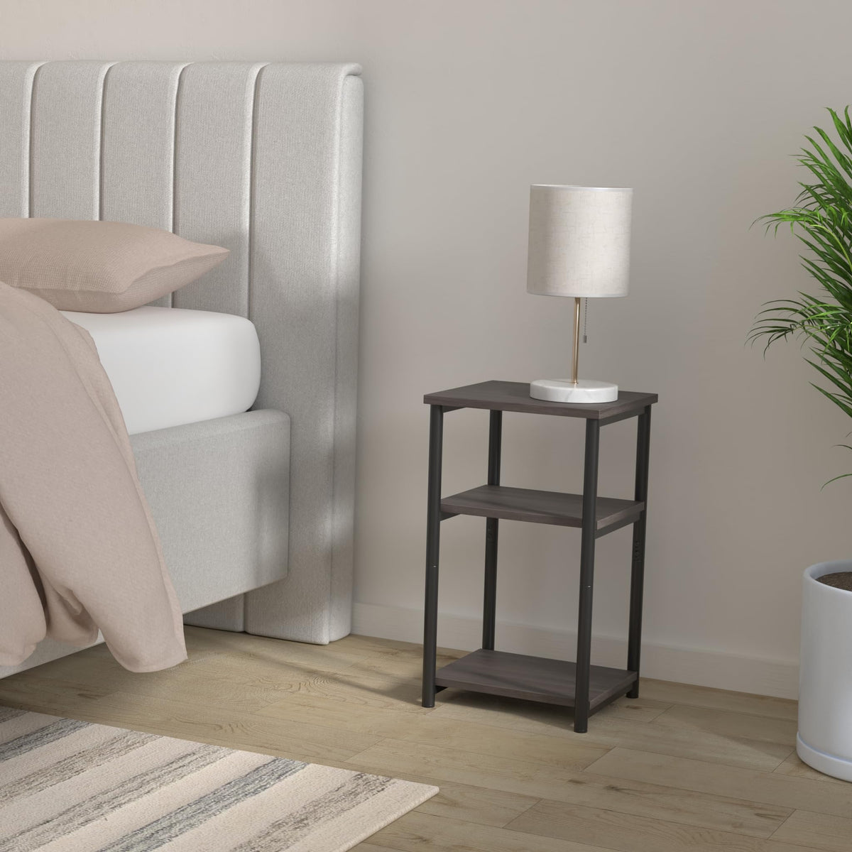 VASAGLE BARNET 3-tier storage layout for organized living spaces.