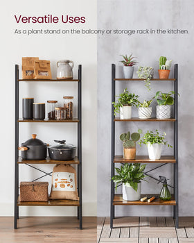VASAGLE BARNET adjustable feet help level the shelf on uneven floors