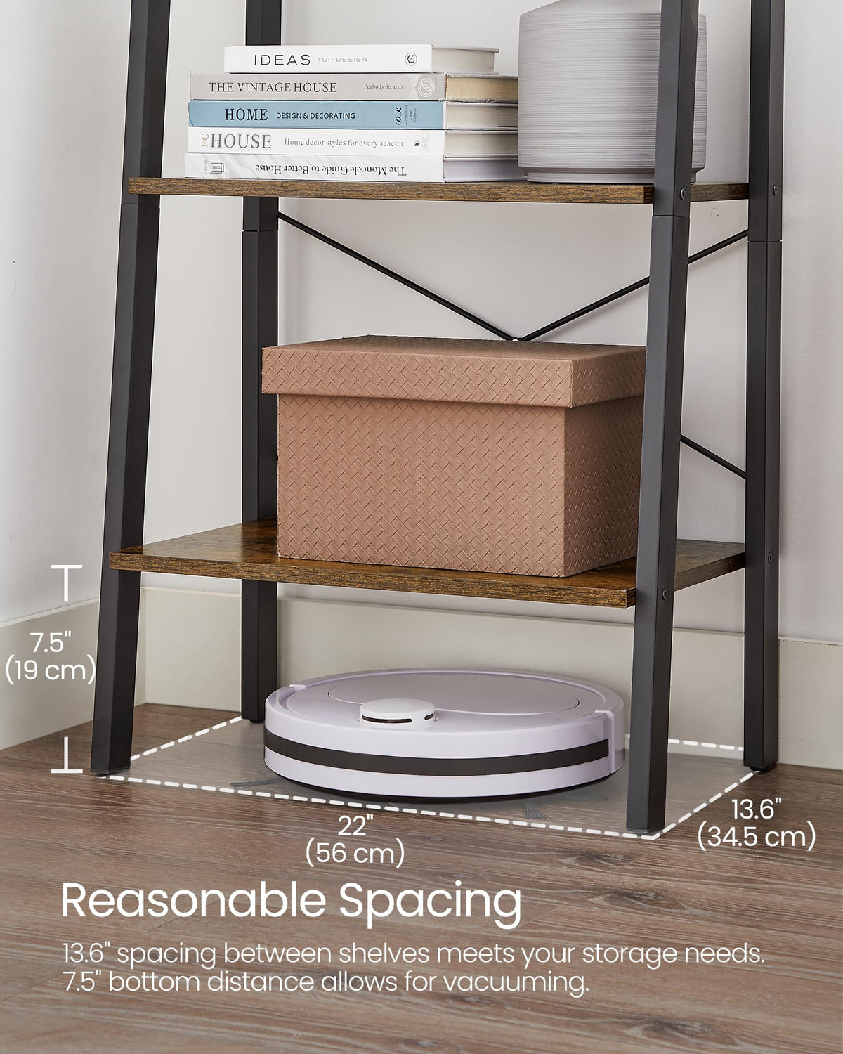 VASAGLE BARNET anti-tip kit adds stability to the shelf