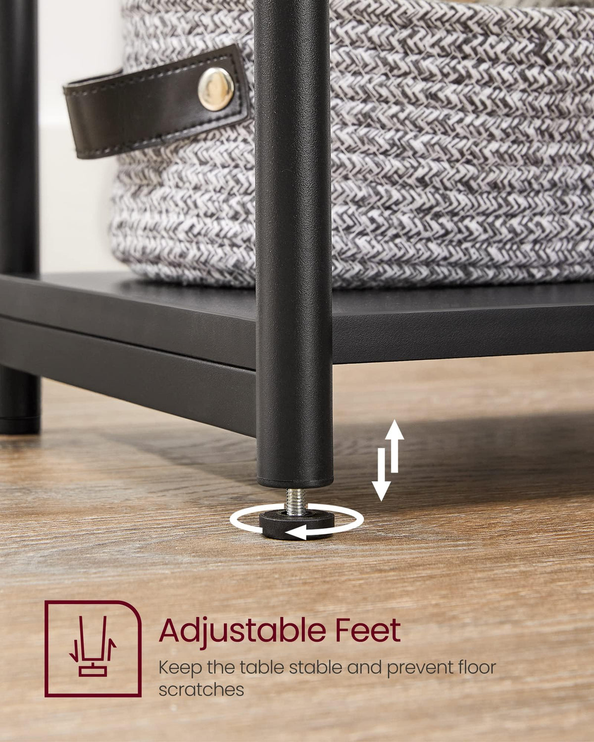 VASAGLE Barnet end table blends rustic panels with a clean silhouette
