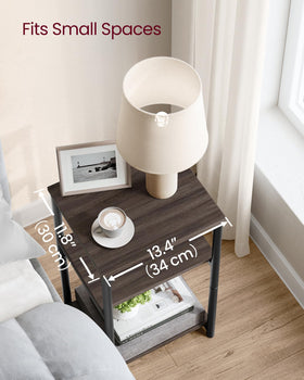 VASAGLE BARNET compact footprint fits in tight spaces without losing storage.