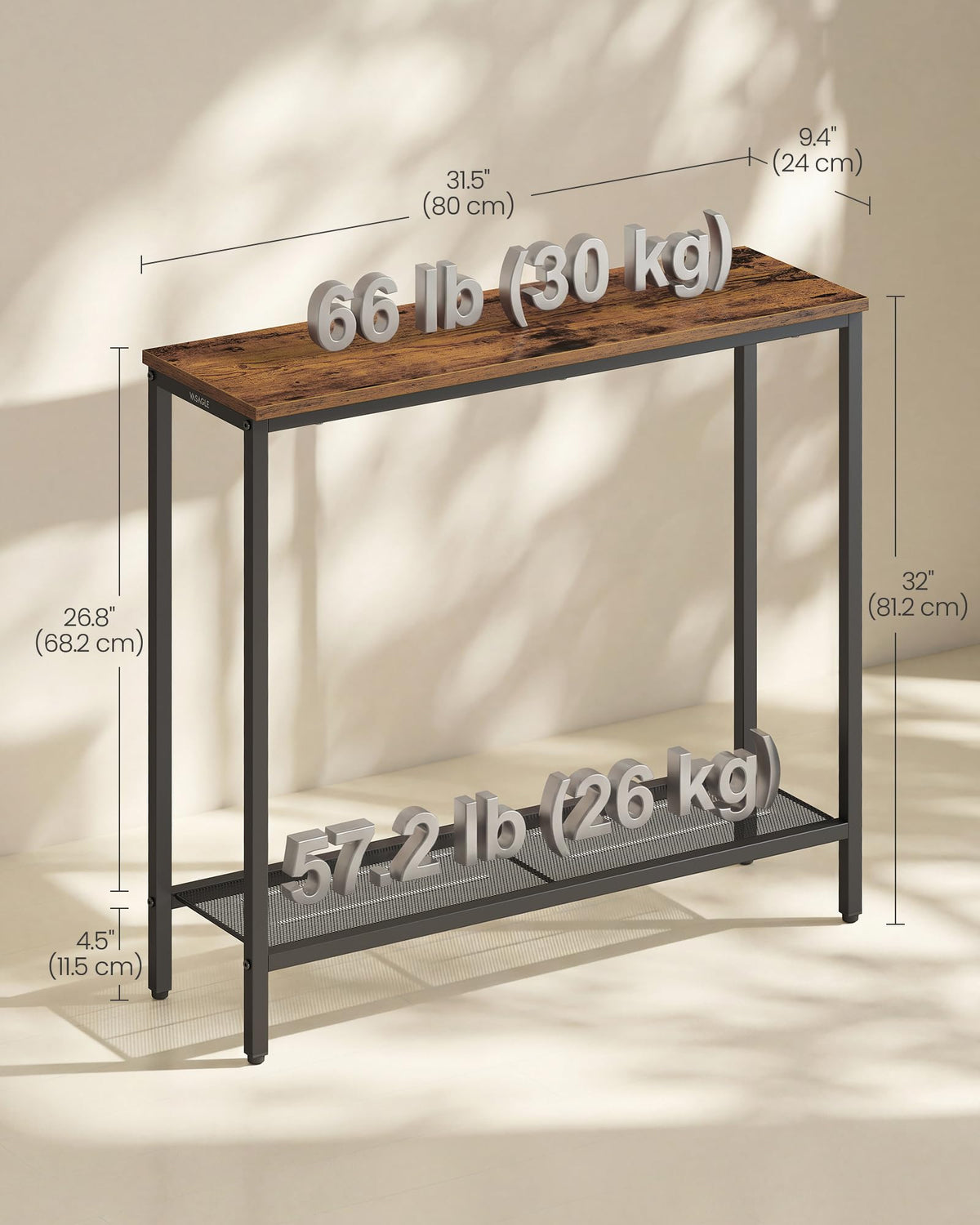 VASAGLE BARNET console assembly guide demonstrates quick setup in about 12 minutes.