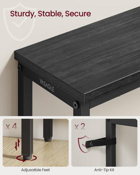 VASAGLE Barnet table serves as an entryway surface for keys, mail, and decor.