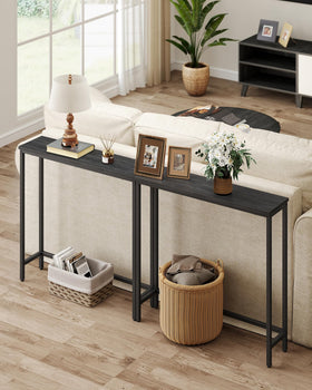 VASAGLE Barnet console table complements modern living spaces with clean lines and steel-frame aesthetics.