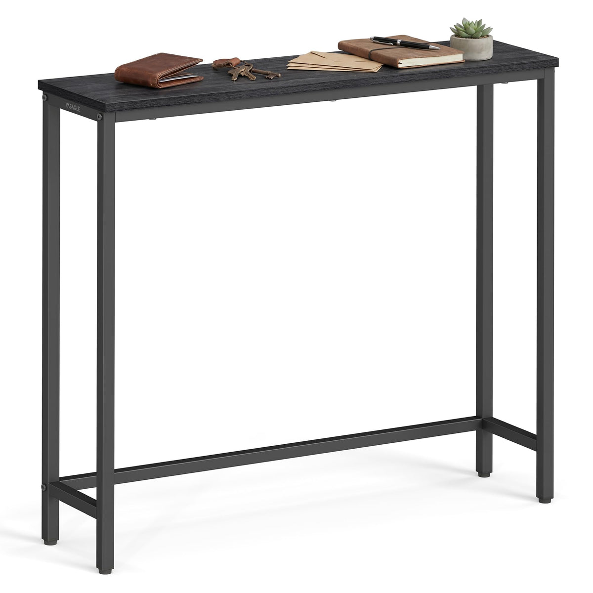VASAGLE Barnet console table top view, slim entry solution for keys and mail.