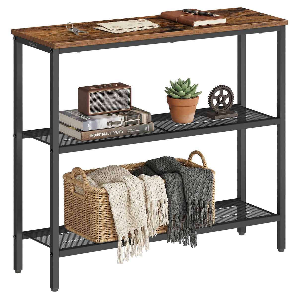 VASAGLE Barnet console table top surface for clutter-free entryways