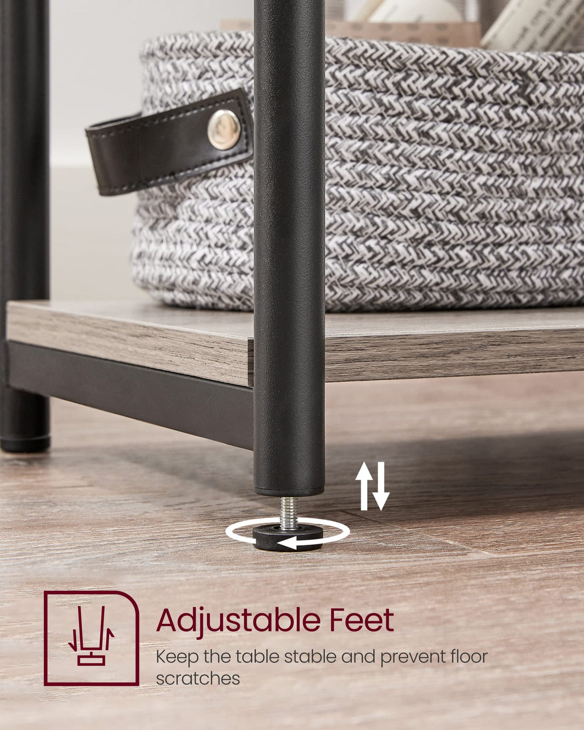 VASAGLE Barnet multi-use table suited for office or bathroom spaces.