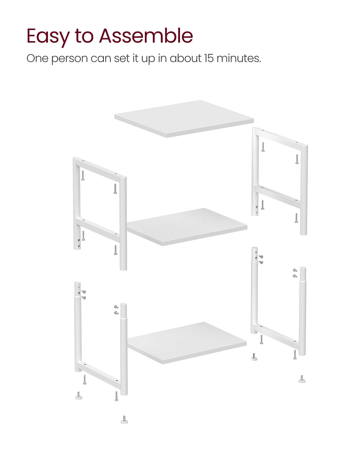 VASAGLE BARNET end table living room setup provides accessible storage
