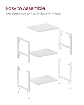 VASAGLE BARNET end table living room setup provides accessible storage