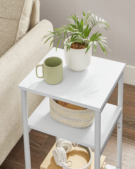 VASAGLE BARNET end table steel frame detail emphasizes durability