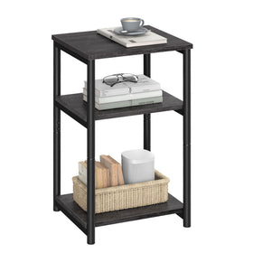 VASAGLE Barnet end table with steel frame provides stable style for living rooms.