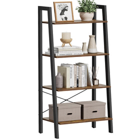 VASAGLE BARNET ladder shelf with rustic panels ideal for living room displays